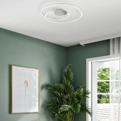 Plafondlamp Holy Ø 68cm nikkel mat