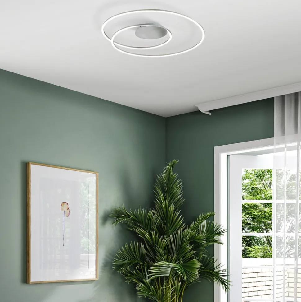 Plafondlamp Holy Ø 68cm nikkel mat