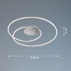 Plafondlamp Holy Ø 68cm nikkel mat