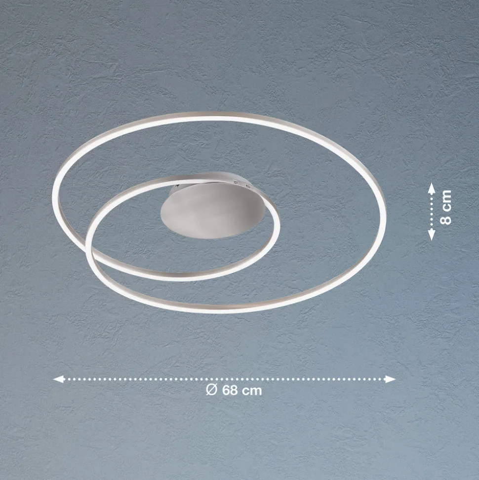 Plafondlamp Holy Ø 68cm nikkel mat