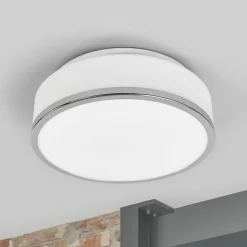 Plafondlamp IP44, Ø 28cm, chroom