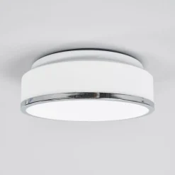 Plafondlamp IP44, Ø 28cm, chroom