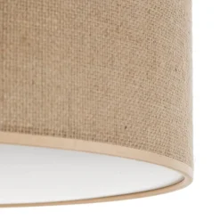 Plafondlamp Jute met beige kap, Ø 48 cm