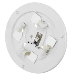 Plafondlamp Jute met beige kap, Ø 48 cm