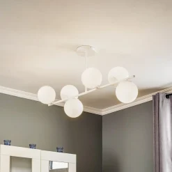 Plafondlamp Kabo, 1-arm, wit, 6-lamps