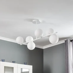 Plafondlamp Kabo, 1-arm, wit, 6-lamps