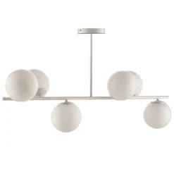 Plafondlamp Kabo, 1-arm, wit, 6-lamps