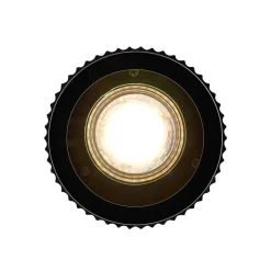 Plafondlamp Kyklop Ripple, zwart, aluminium, GU10