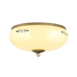 Plafondlamp Landhaus patina crème blauw Ø 28cm