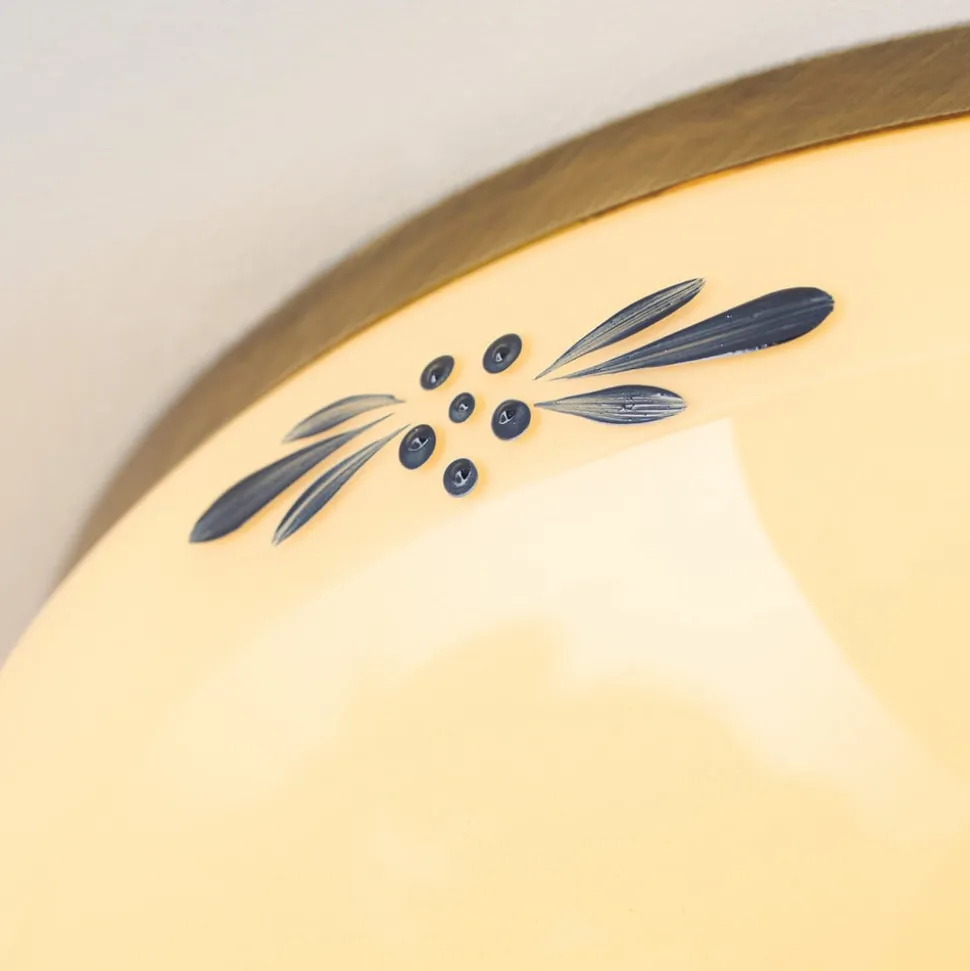 Plafondlamp Landhaus patina crème blauw Ø 28cm