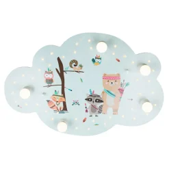 Plafondlamp Little Indians beeldwolk, mint