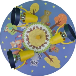 Plafondlamp Lustige bosdieren met 3 spots