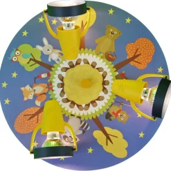 Plafondlamp Lustige bosdieren met 3 spots