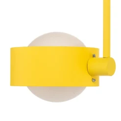 Plafondlamp Mado van staal, geel, 2-lamps