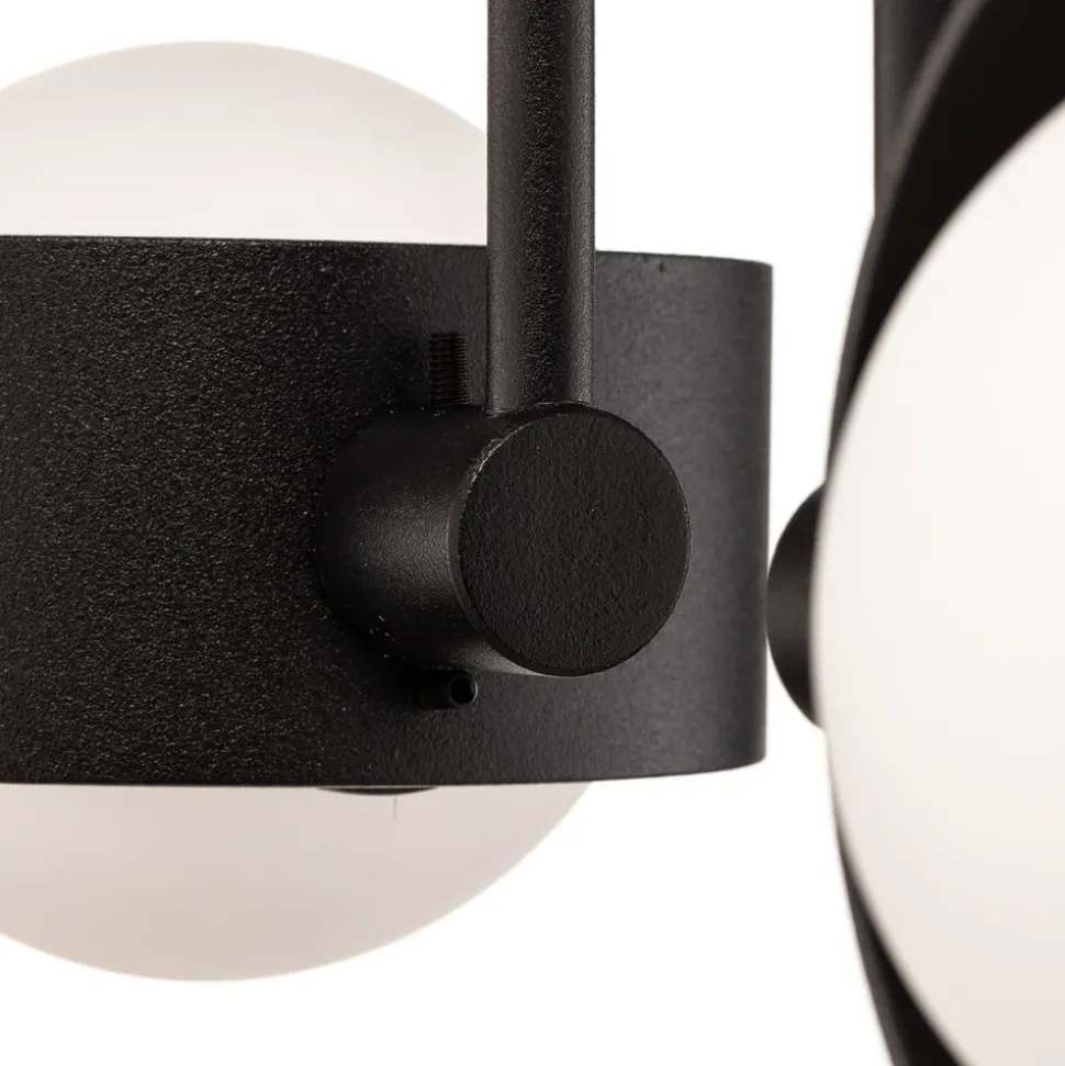 Plafondlamp Mado van staal, zwart, 2-lamps