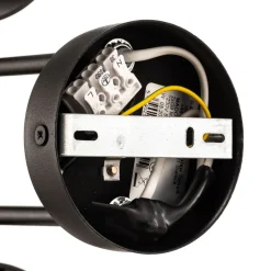 Plafondlamp Mado van staal, zwart, 2-lamps