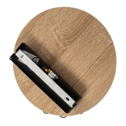 Plafondlamp Malin, houten kap rond, 1-lamp