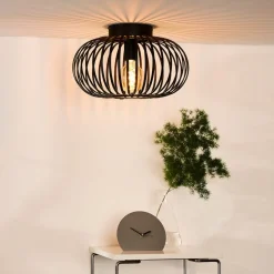 Plafondlamp Manuela, Ø 40 cm, zwart