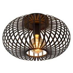 Plafondlamp Manuela, Ø 40 cm, zwart