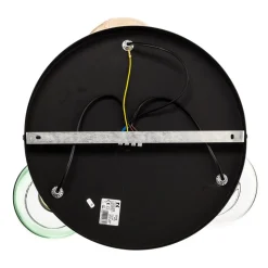 Plafondlamp Marco Green, 3-lamps helder/groen/bruin