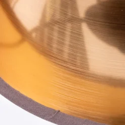 Plafondlamp Maron 2-lamps textiel, bruin/goud