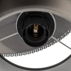 Plafondlamp Mis, grijs met houten beer, 3-lamps