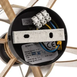 Plafondlamp Modern C M met houten lamellen Ø 50 cm