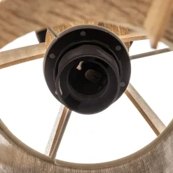 Plafondlamp Modern C M met houten lamellen Ø 50 cm