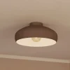 Plafondlamp Mogano, Ø40cm, koffiebruin