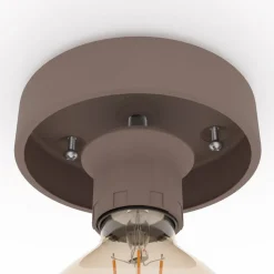 Plafondlamp Mogano, Ø40cm, koffiebruin