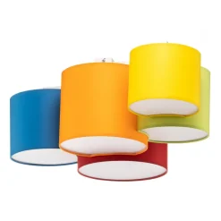 Plafondlamp Mona 5-lamps, meerkleurig