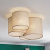 Plafondlamp Mona Nature, 4-lamps linnen naturel