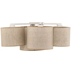 Plafondlamp Mona Nature, 4-lamps linnen naturel