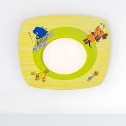 Plafondlamp muis, geel, Ø 58 cm, hout