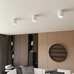 Plafondlamp Nano, wit, 1-lamp, metaal