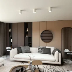 Plafondlamp Nano, wit, 1-lamp, metaal