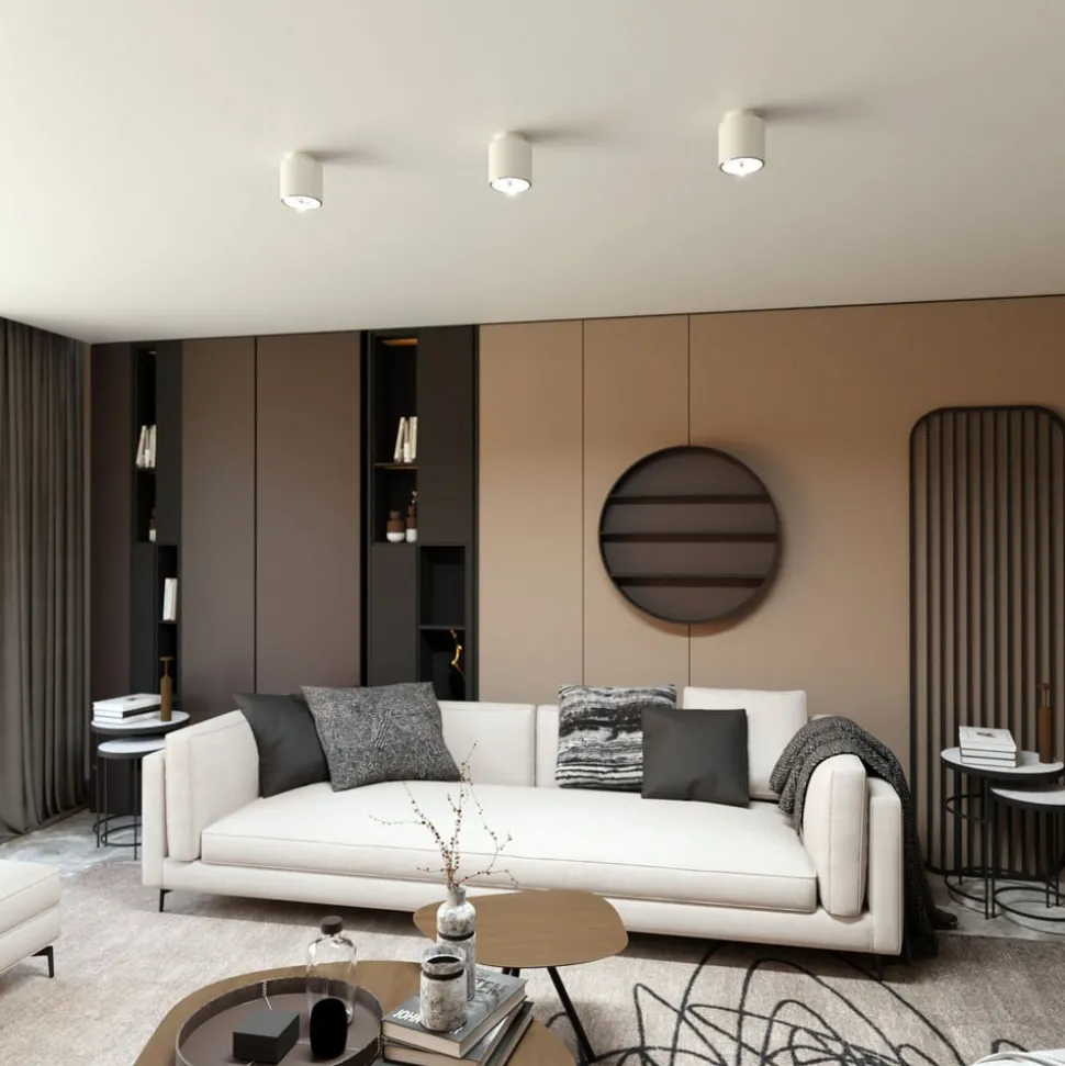 Plafondlamp Nano, wit, 1-lamp, metaal