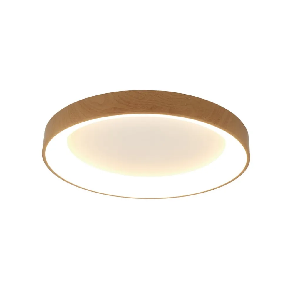Plafondlamp Niseko II CCT afstandsbediening Ø50cm houtkleurig