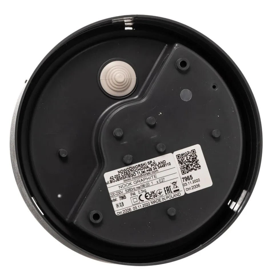 Plafondlamp Nook met heldere kap, grafiet