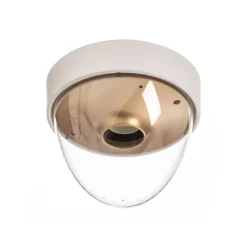 Plafondlamp Nook met heldere kap, wit/goud