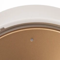 Plafondlamp Nook met heldere kap, wit/goud