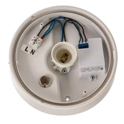 Plafondlamp Nook met heldere kap, wit/goud