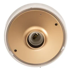 Plafondlamp Nook met heldere kap, wit/goud