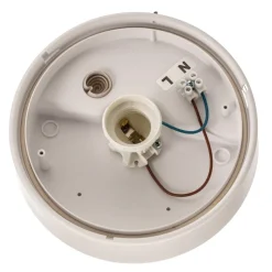 Plafondlamp Nook met heldere kap, wit