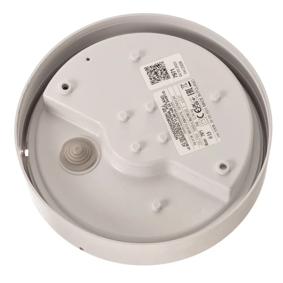 Plafondlamp Nook met heldere kap, wit