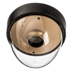 Plafondlamp Nook met heldere kap, zwart/goud