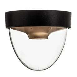 Plafondlamp Nook met heldere kap, zwart/goud