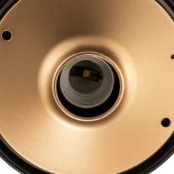 Plafondlamp Nook met heldere kap, zwart/goud