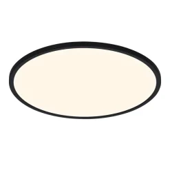 Plafondlamp Oja Smart, zwart, Ø 60 cm