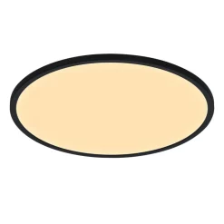 Plafondlamp Oja Smart, zwart, Ø 60 cm